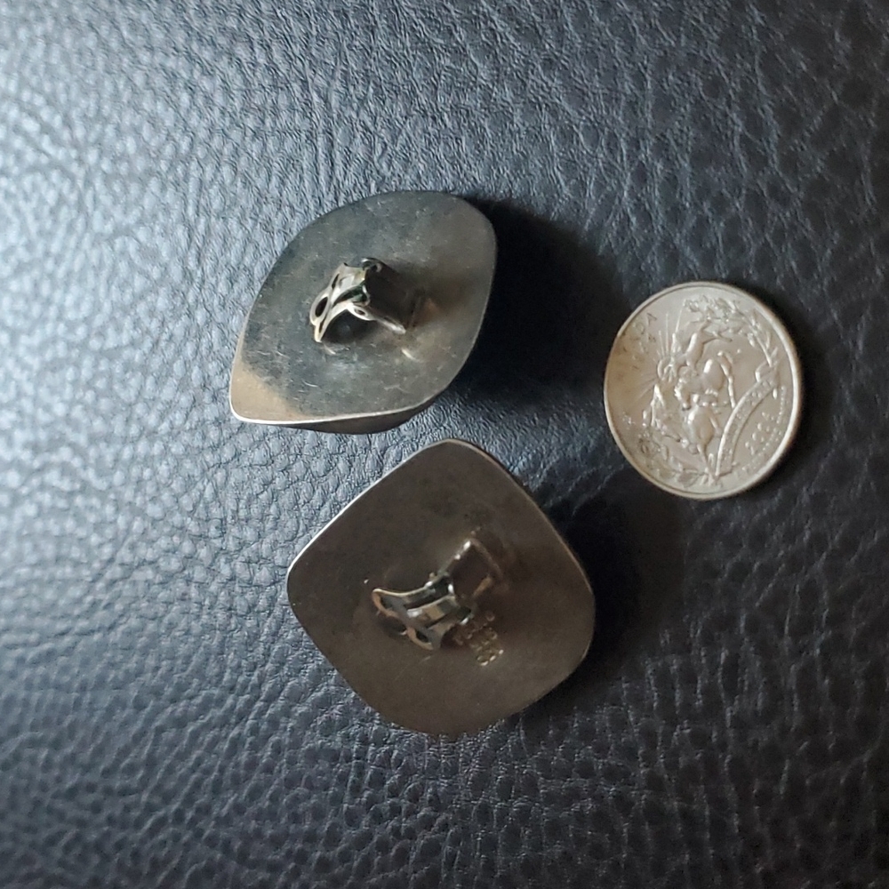 VTG Taxco sterling clip on earrings - Picture 9 of 9